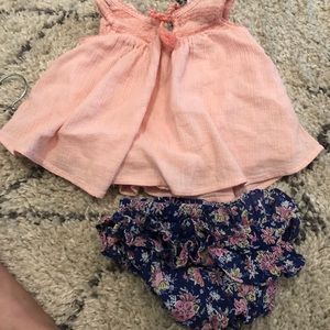 Adorable boho style top and bloomers